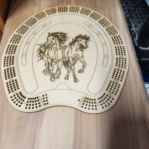 Horse Shoe Cribbage Board